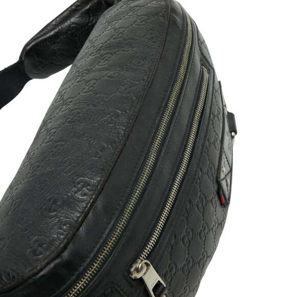 GUCCI Black Leather Hobo Bag